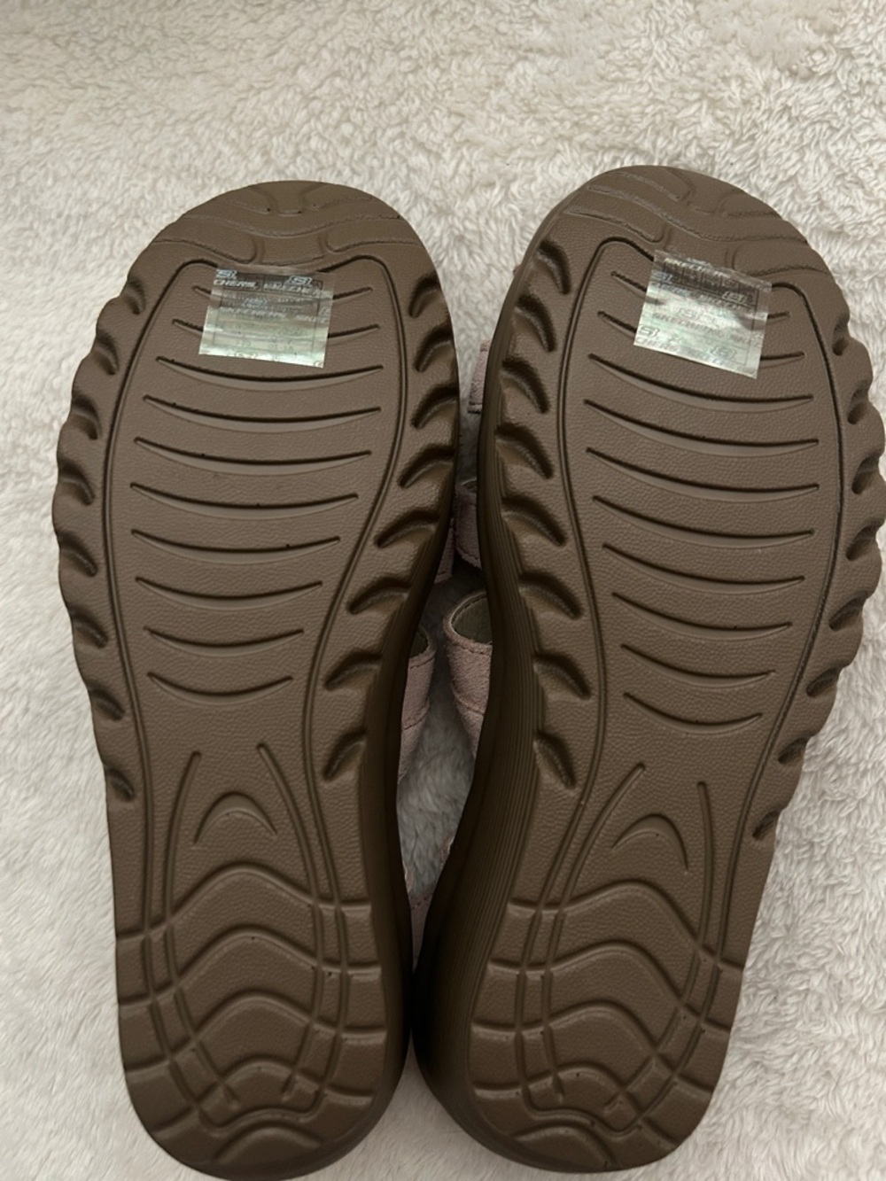 Skechers Blush Pink Suede Wedge Sandals - Picture 5 of 5
